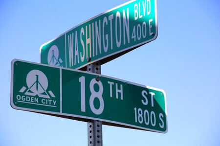 Location address road signs photo