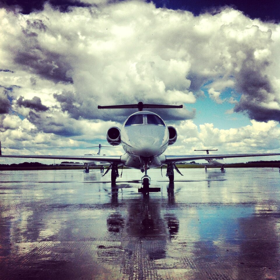 Airport landing strip grunge