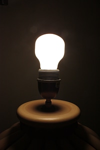 Bulb electric glowing photo