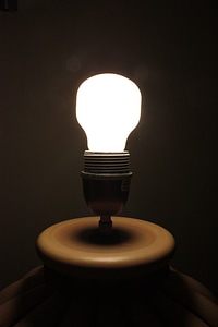 Bulb electric glowing