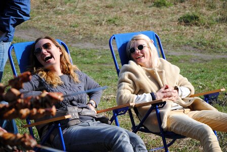Girls laughter nature