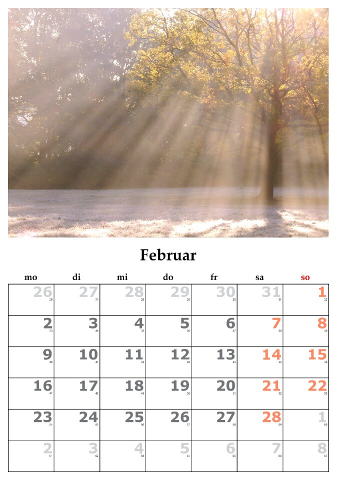 Month february february 2015