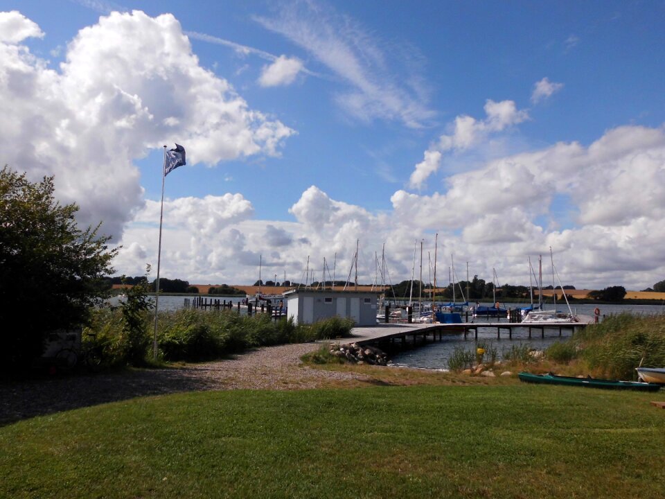 Sailing boat clouds nice weather