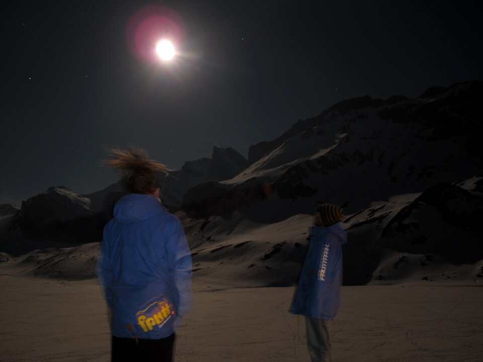 Mountains moon light