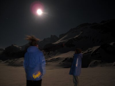 Mountains moon light photo