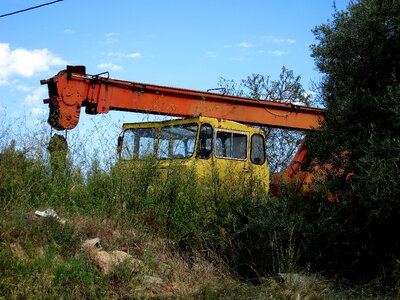 Crane abandoned site