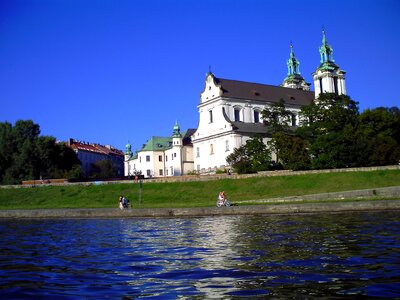 Monastery architecture river