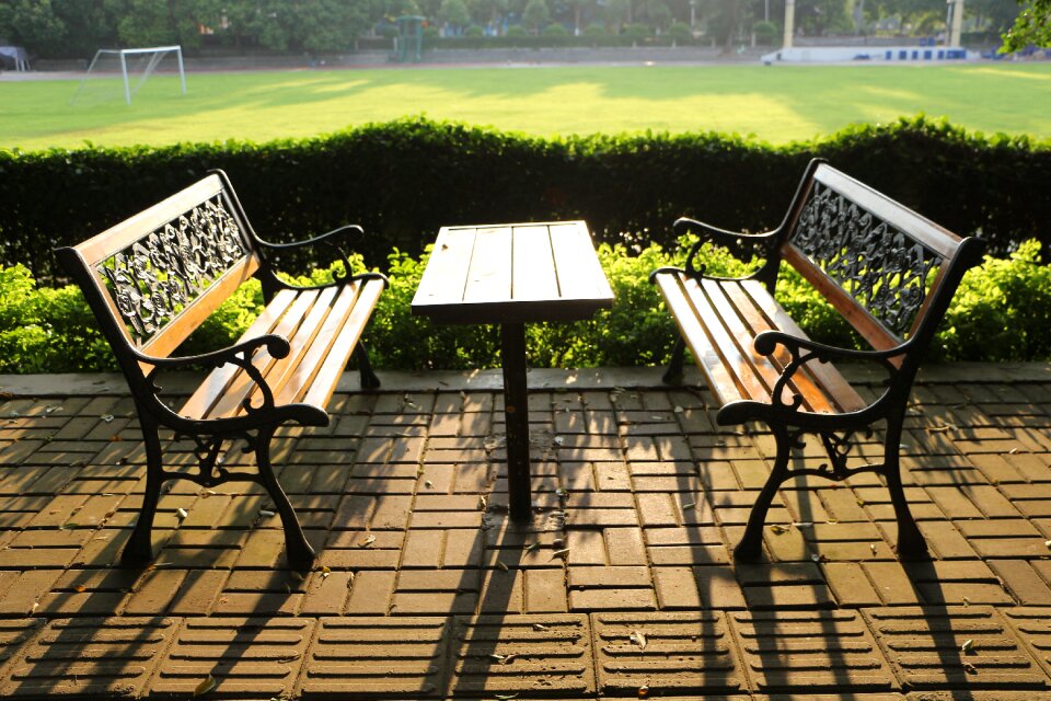 Face to face tables chair