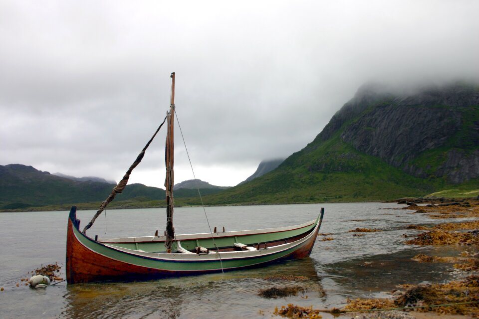 Boat summer fog