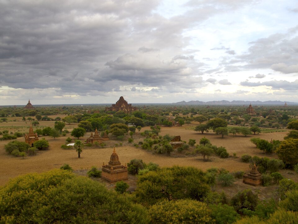Pagoda sunset landscape