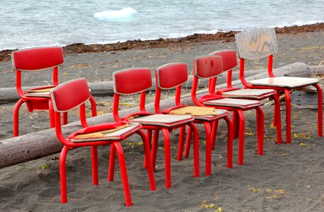 Chairs spectators red photo