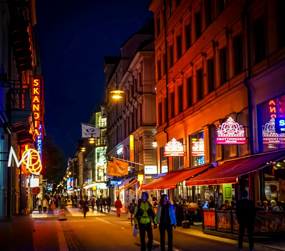 Evening scandinavia architecture