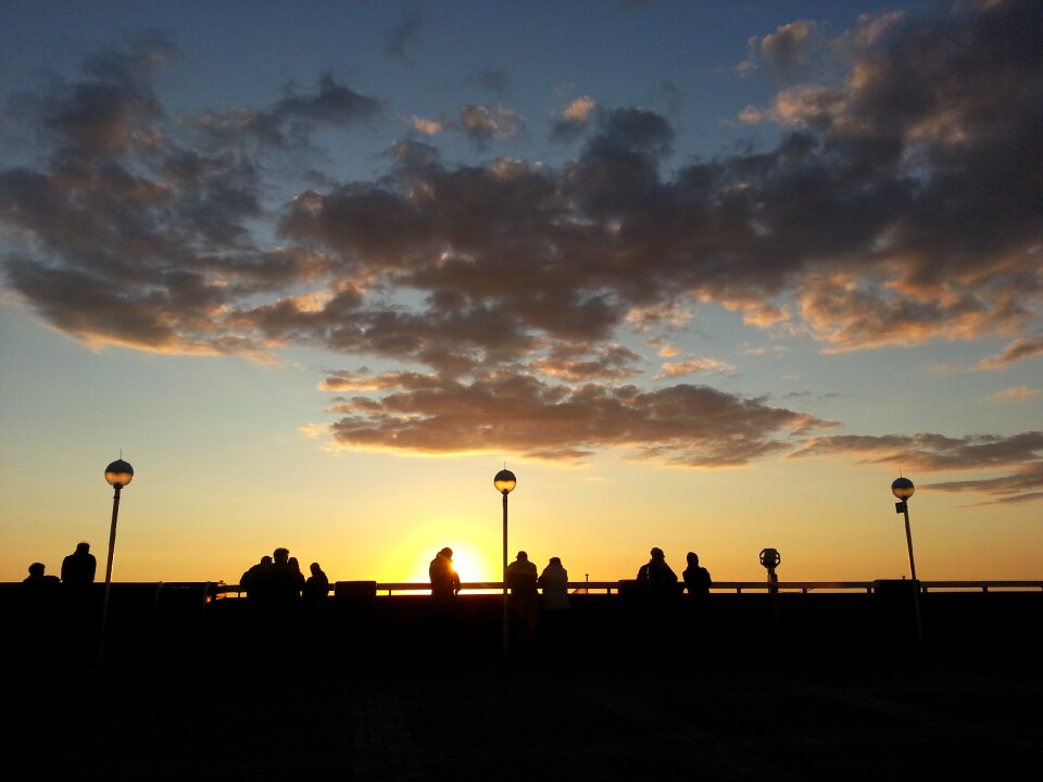 Afterglow dark sunset