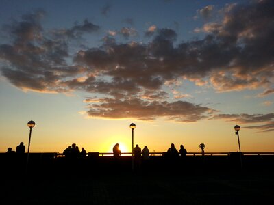 Afterglow dark sunset photo