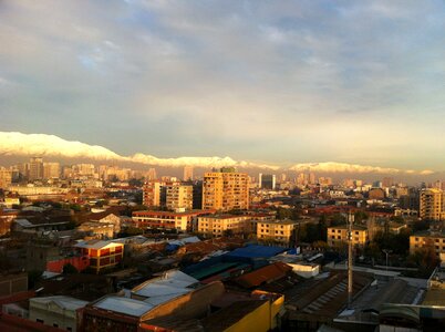Santiago de chile sunset city