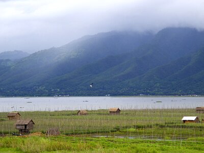 Burma landscape on stilts