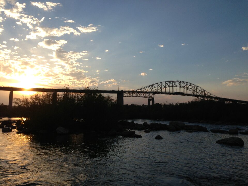 Landmark twilight sunset