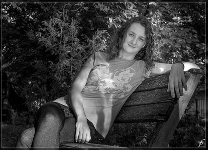 Woman beautiful park