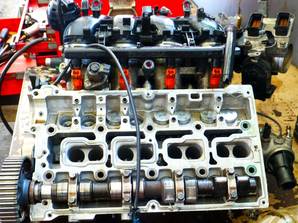 Technology metal close up