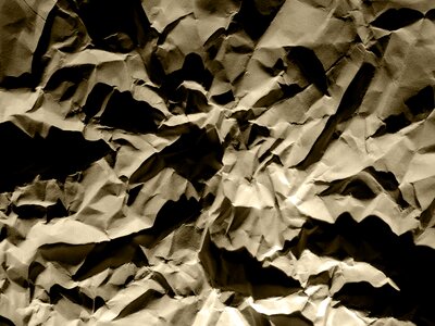 Leaf ruffled sheet crumpled paper