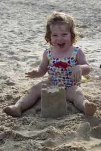 Sand castle fun summer photo