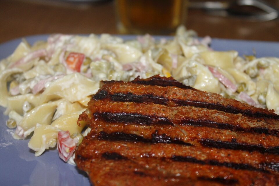 Food grilled schnitzel