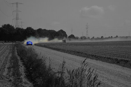 Car dirt road speed