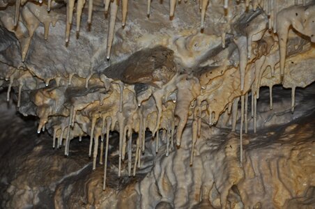 Flowstone infiltrates grotto photo