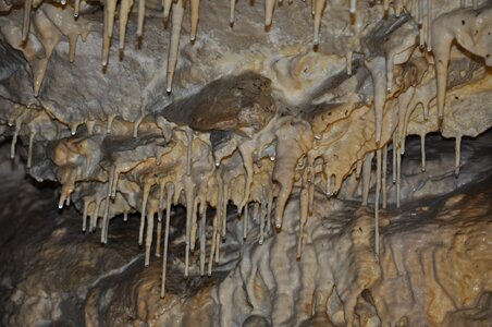 Flowstone infiltrates grotto