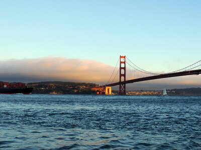 Pacific sunset bridge