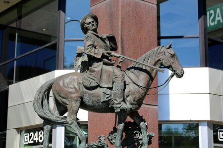 Riding cowboy downtown