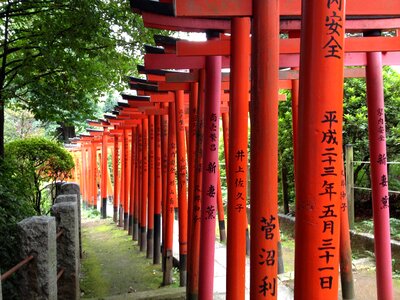 Shrine torii nezu shrine