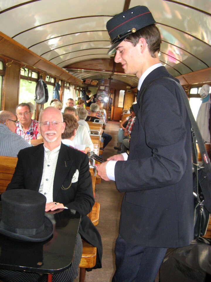 Steam train conductor train