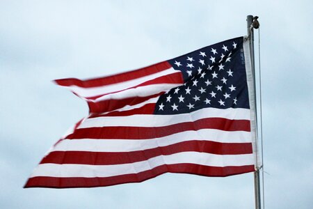 Sky american flag photo