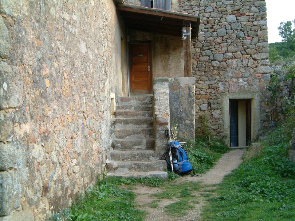 Backpack holiday mountain hut