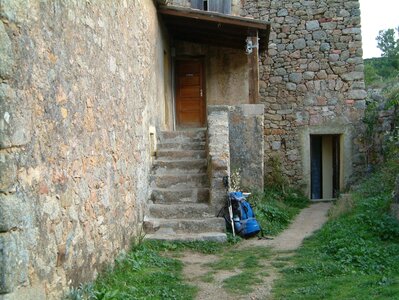 Backpack holiday mountain hut