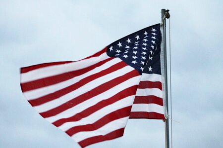 Sky american flag photo