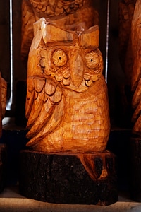Brown carved carving photo