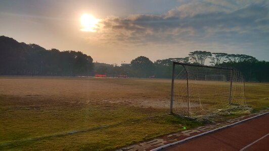 Playground athletic track sunrise