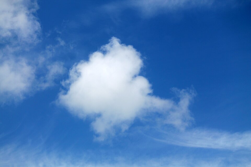 White clouds form rest