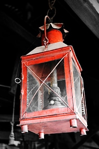 Glass kerosene lamp photo