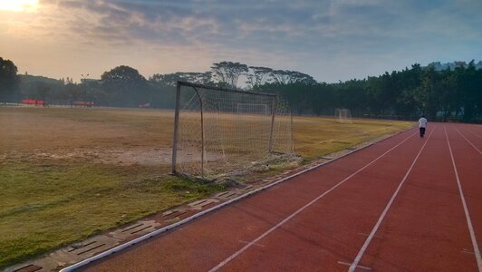 Athletic track sunrise playground