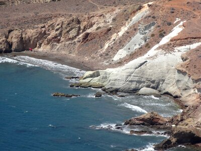 Rock beach blue photo