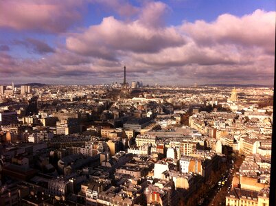 Montparnasse clouds aerial view