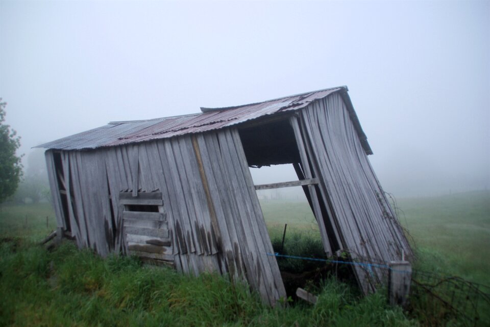 Abandoned structure broken