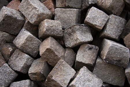 Paving stones grey pile