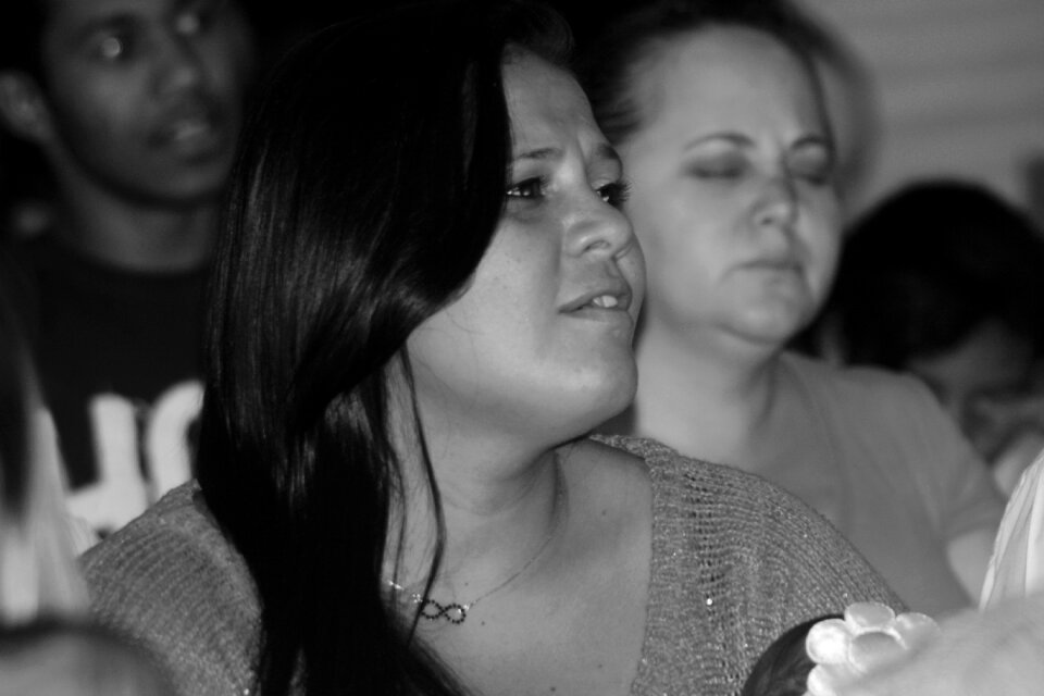 Person girl attentive