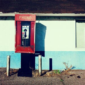 Talk pay phone street photo