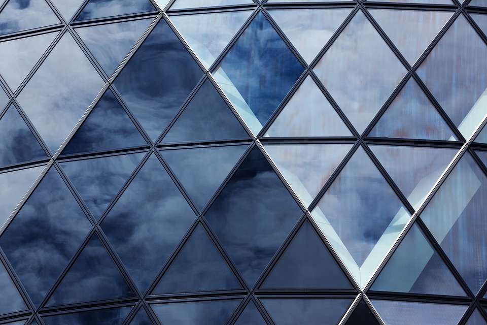 Blue building business
