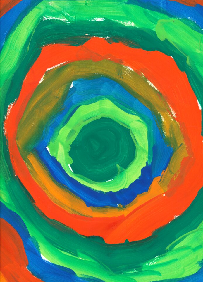 Color circles watercolor colorful